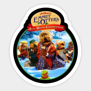 Funny Emmet Otters Jug Band Christmas Vintage Sticker